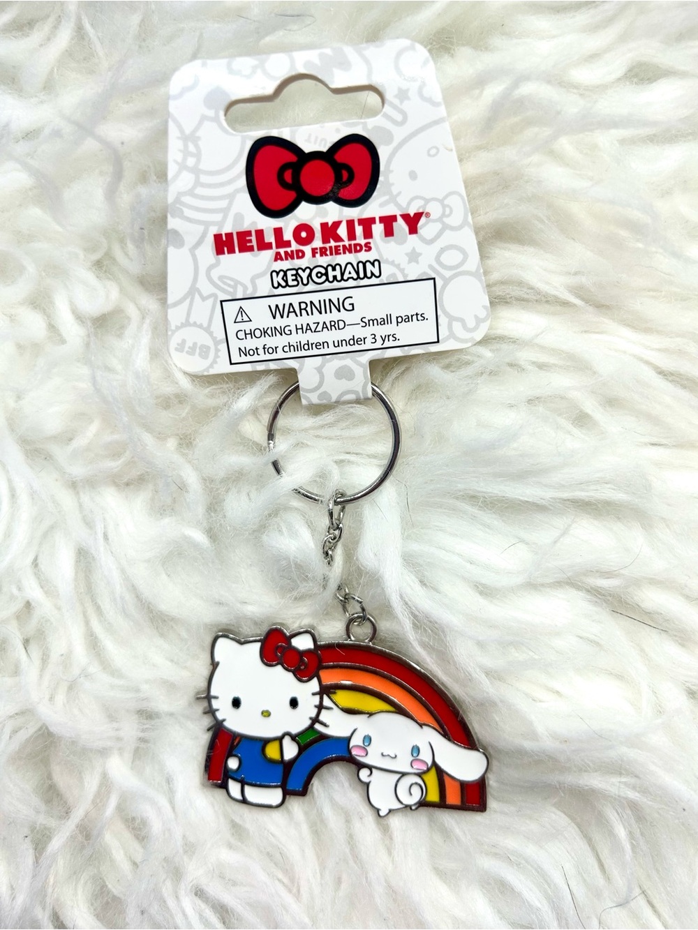 Hello Kitty Rainbow Keychain and friend